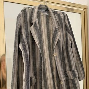 Vintage Stripe Oversized Blazer